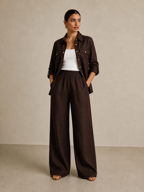 Safari brown linen Set
